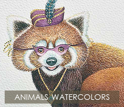 Animal Watercolor Paintings
